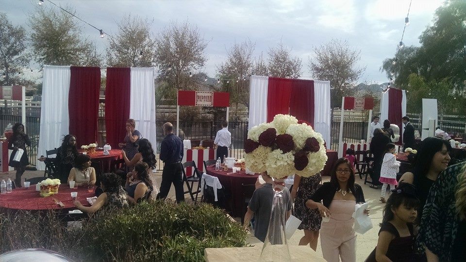 Circus theme wedding backdrop